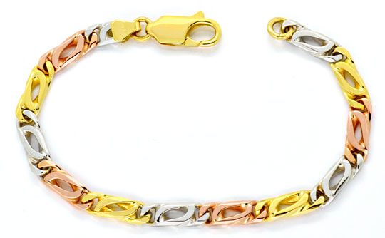 Foto 1 - Armband Pfauenauge Gelb Gold-Weißgold-Rot Gold, K2132