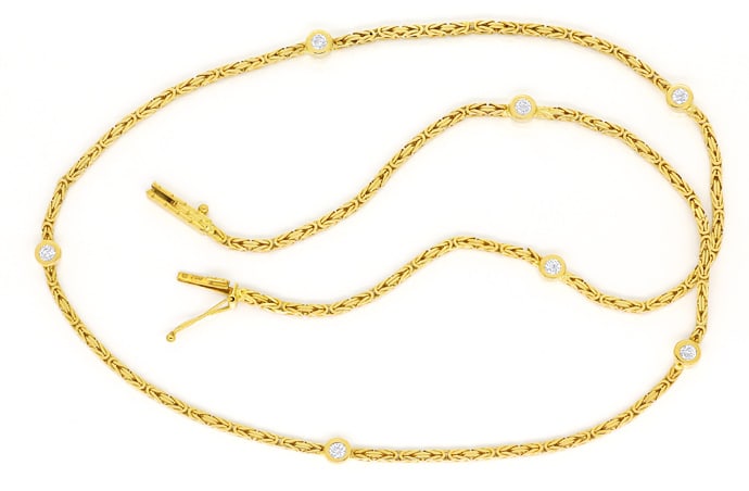 Foto 1 - Exquisites Königsketten Collier mit Brillanten Gelbgold, S2245