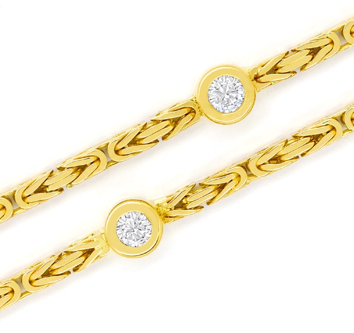 Foto 2 - Exquisites Königsketten Collier mit Brillanten Gelbgold, S2245