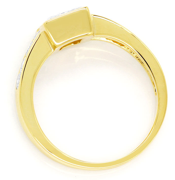 Foto 3 - Gelbgold-Ring 1,10ct Princess Cut und 0,44ct Brillanten, S9560